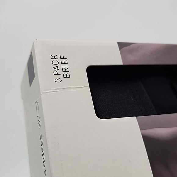 Adidas Men's 3 Pack Brief Active Flex Cotton 3 Stripes Black Size Small - Picture 5 of 12